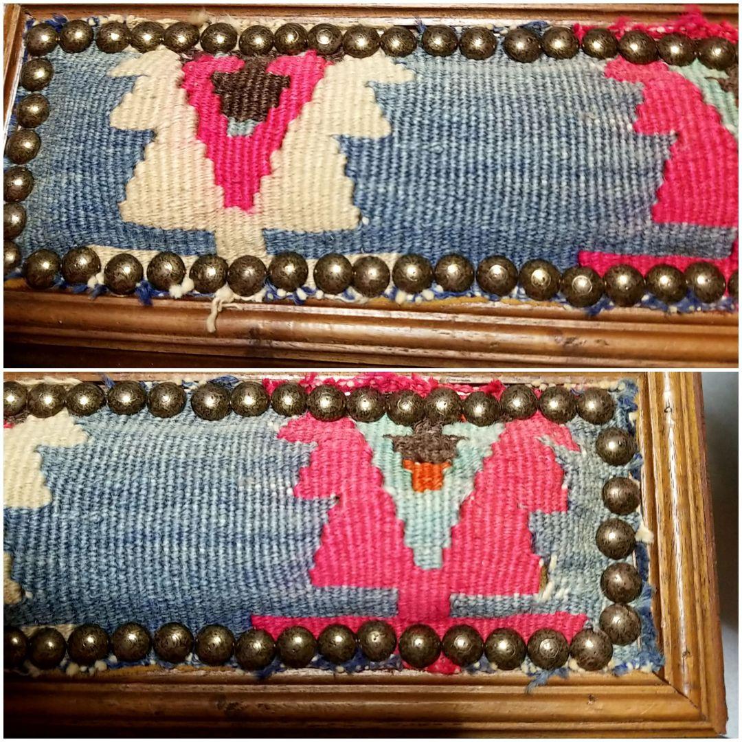 ヴィンテージ オールマイティーキリム 小物入れ 木箱 ディスプレイ