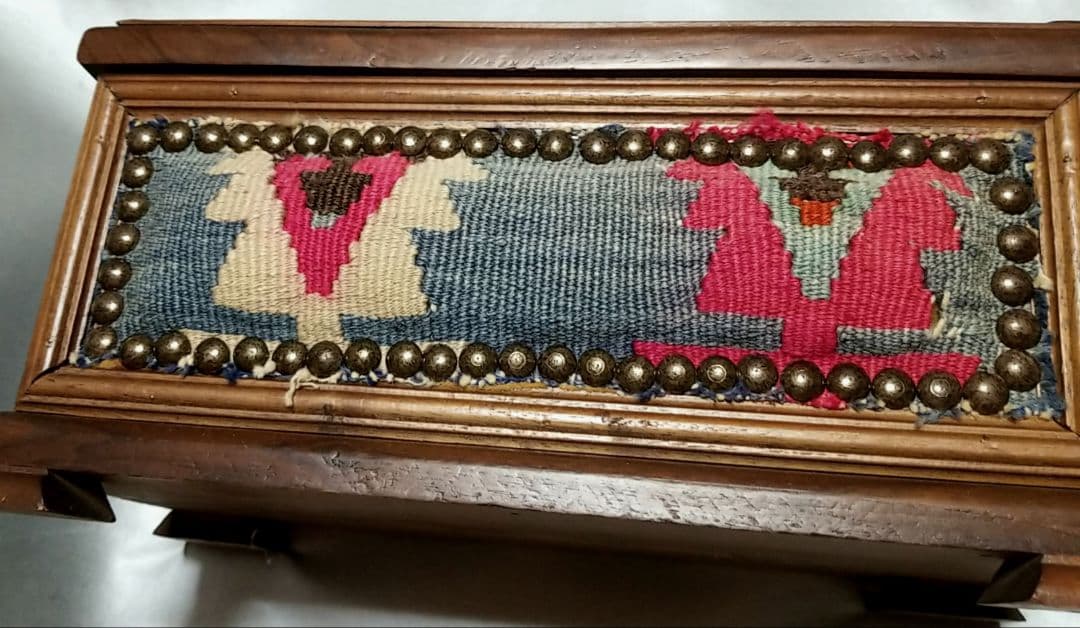 ヴィンテージ オールマイティーキリム 小物入れ 木箱 ディスプレイ