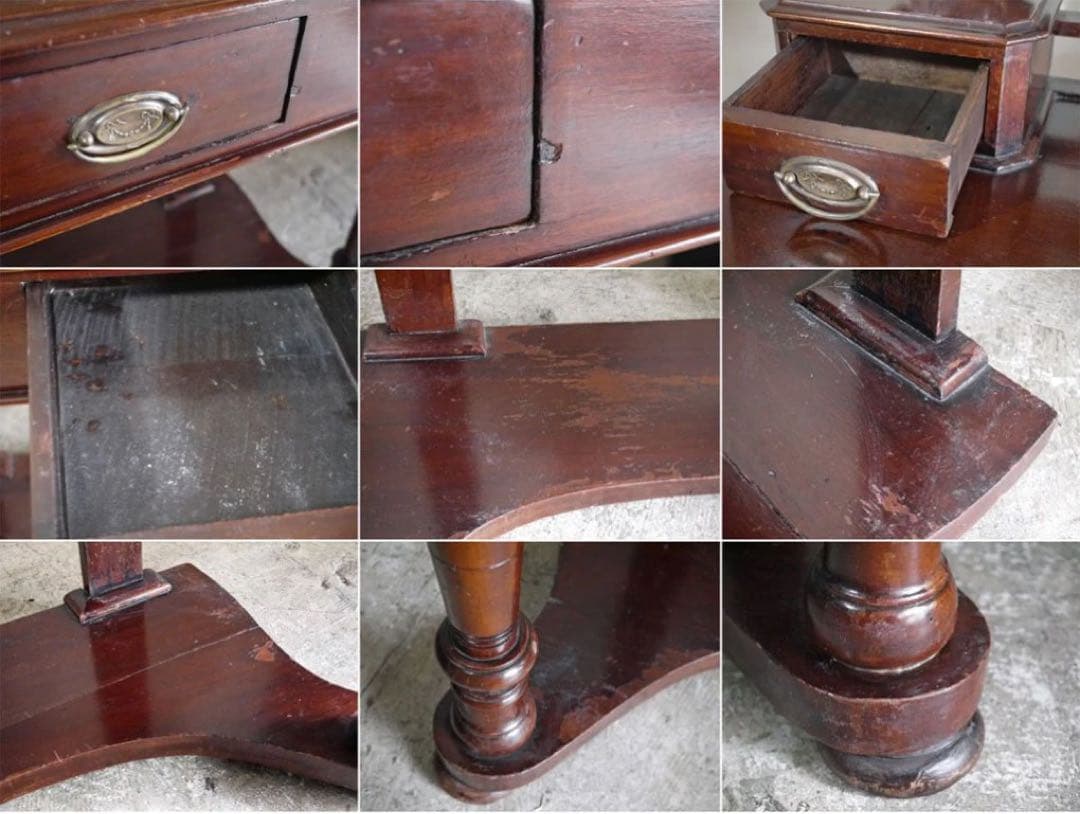 UKヴィンテージ ドレッサー 鏡台 抽斗3杯