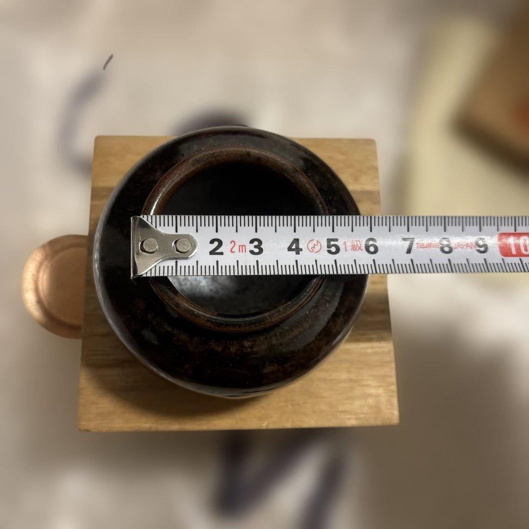 内海茶入 共箱 仕覆付　稜華文錦