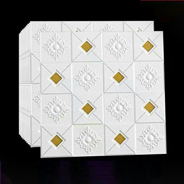 20枚 70cm×70cm 背景壁 3D立体レンガ模様壁紙 防水 汚い防止4