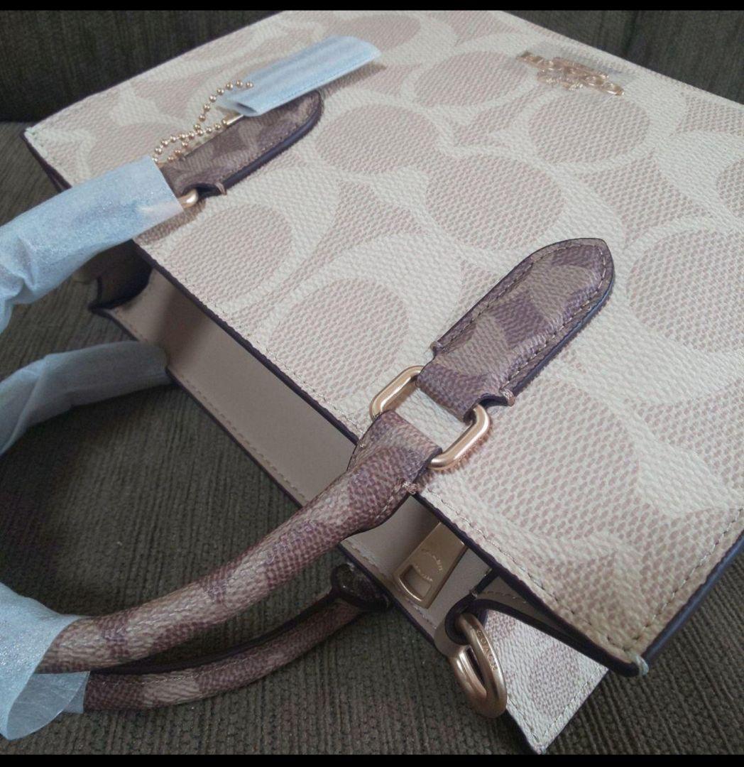 COACH トートバッグ ブロックドシグネチャー キャンバス