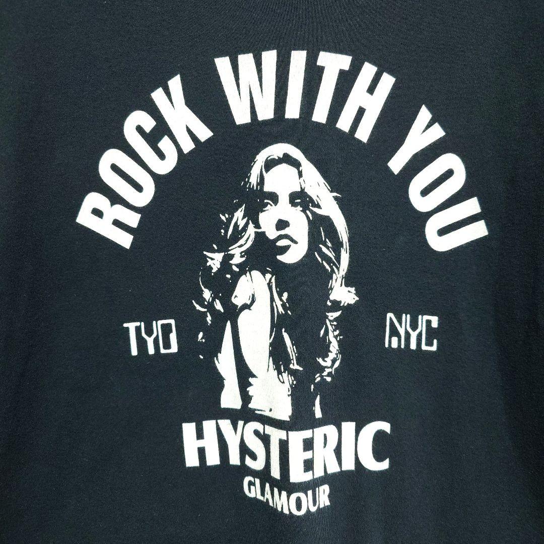 HYSTERIC GLAMOUR　ROCK WITH YOU　Tシャツ　L　黒