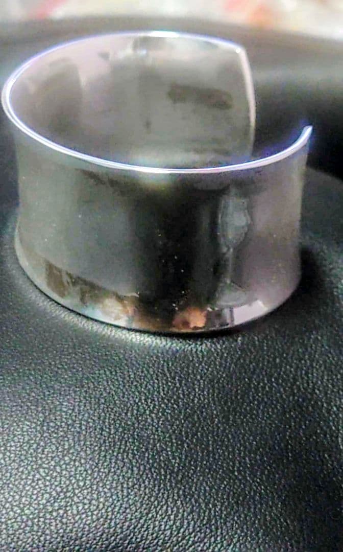 ワイドバングル 　 ブレスレット　美品　シルバー