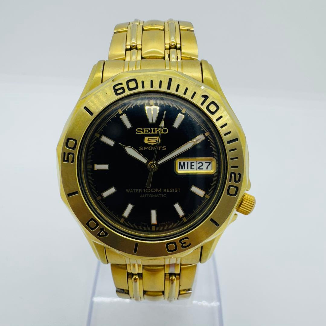 ✨セイコー5✨スポーツ✨デイデイト✨WR-100M✨裏スケ✨自動巻き✨腕時計✨