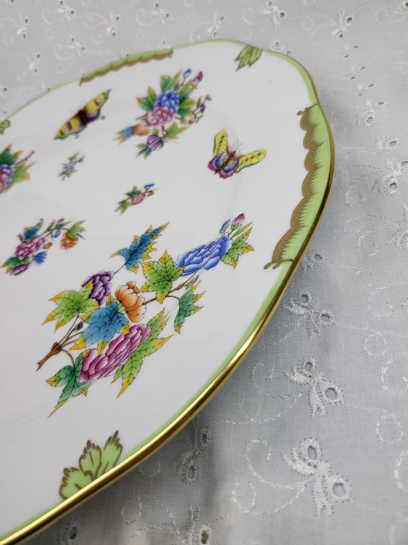 希少✨ヘレンド ヴィクトリアブーケ 大皿 33cm プレート 花 蝶