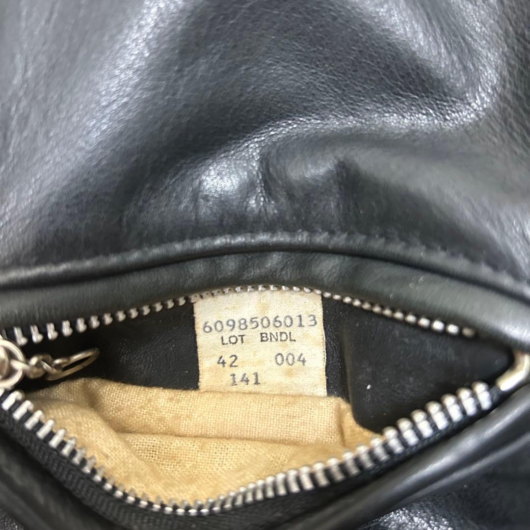 【希少サイズ42】ショット 141 シングルライダース レザージャケット XL