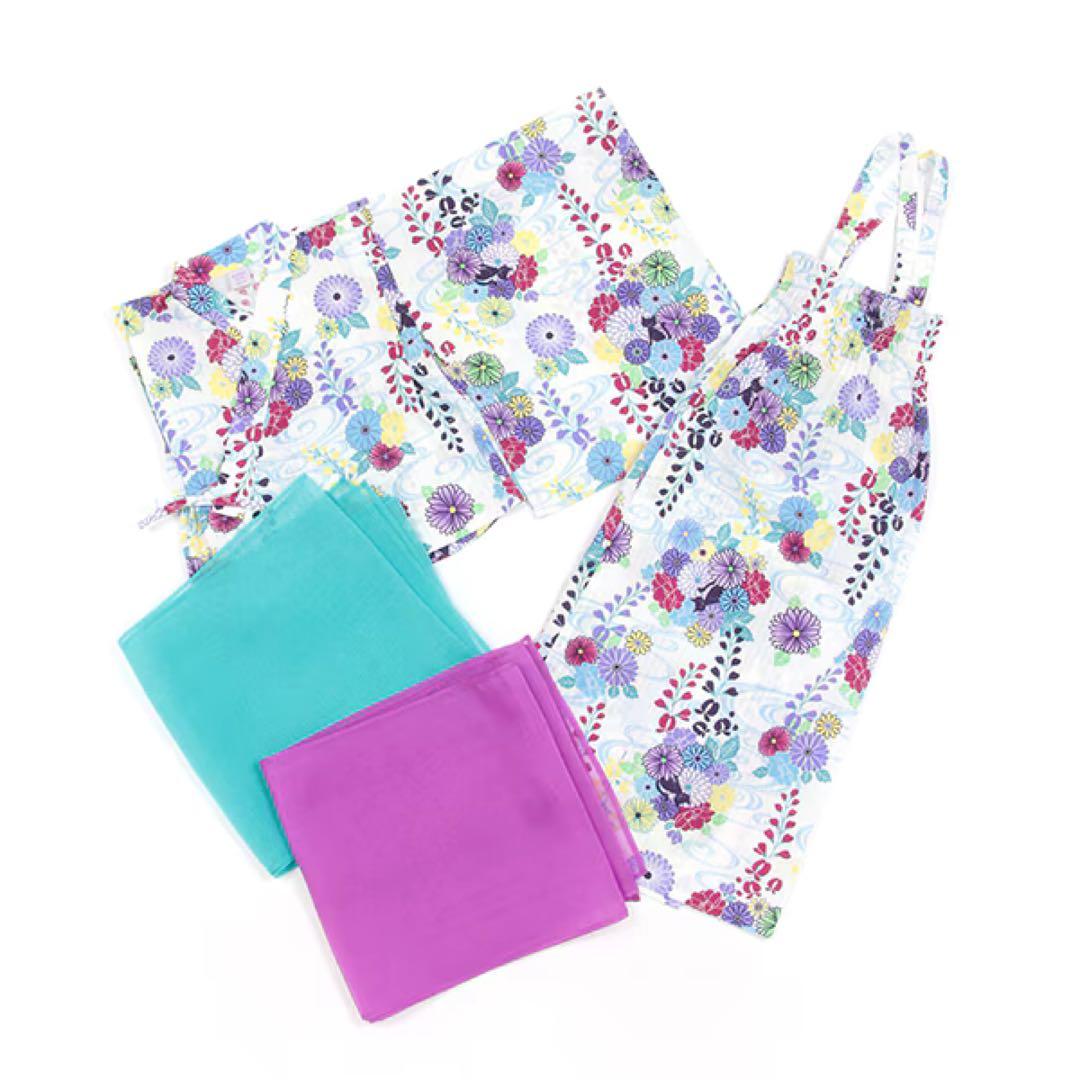 アナスイミニ【新品タグ付き】レトロ花柄　浴衣【150㎝】