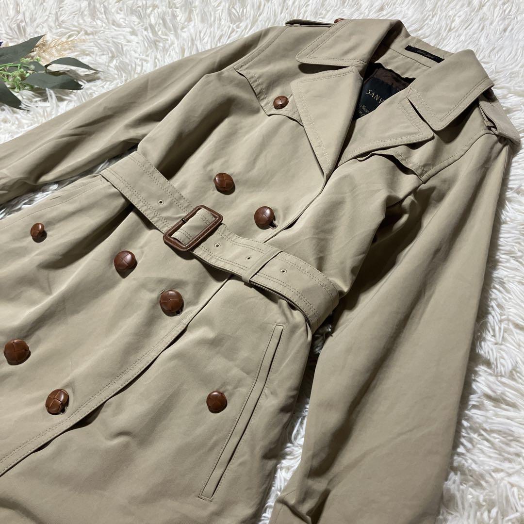 希少【SANYO】胡桃ボタン　100年コート　トレンチコート　ライナー