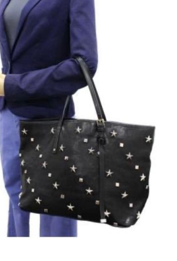Jimmy Choo sasha スタースタッズ本革トートバッグ