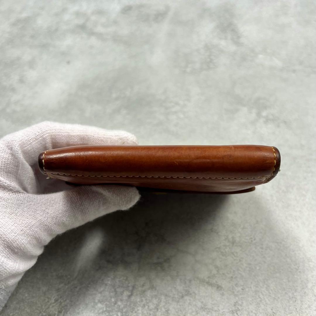 IL BISONT レザー キャメル レディース 折り財布 8373