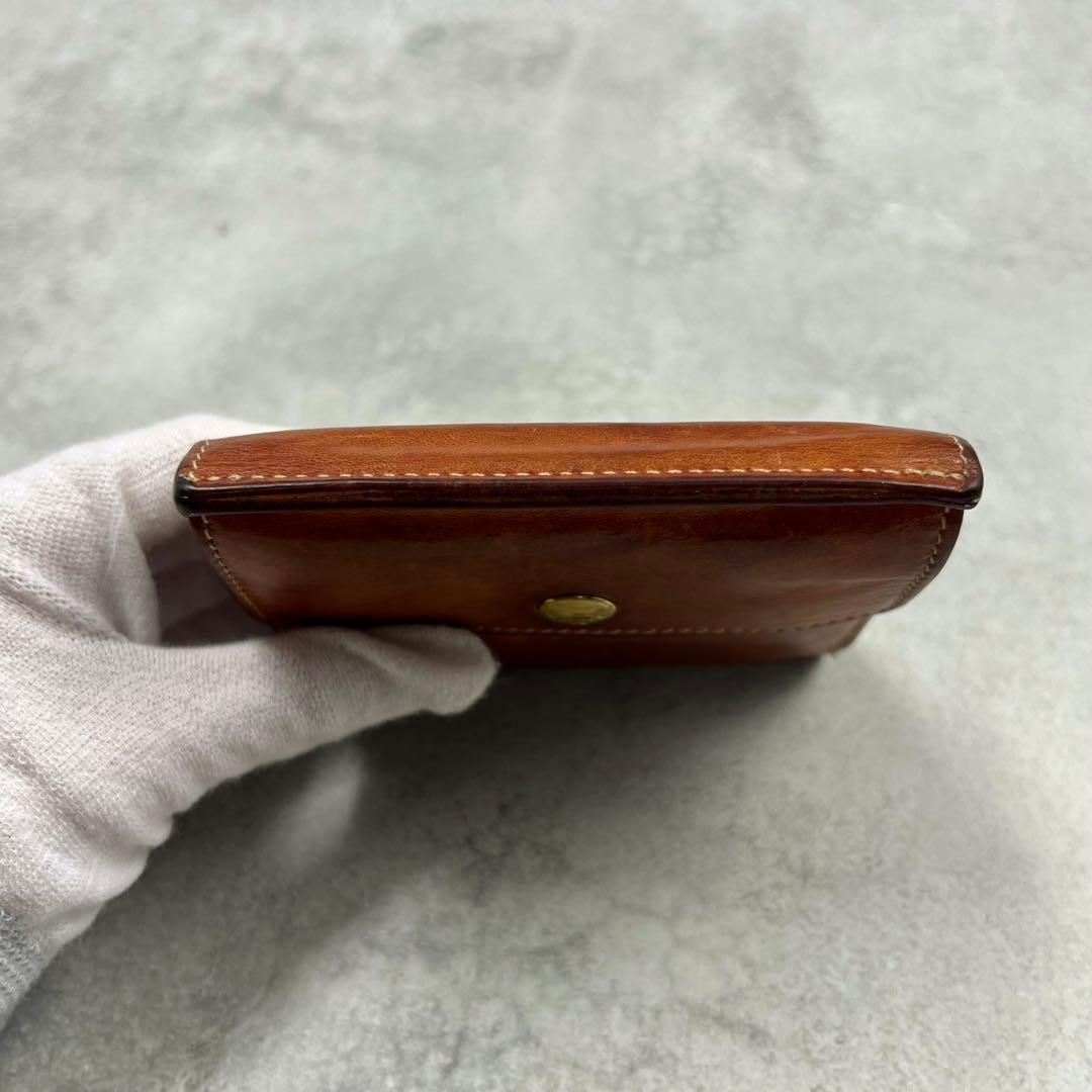 IL BISONT レザー キャメル レディース 折り財布 8373