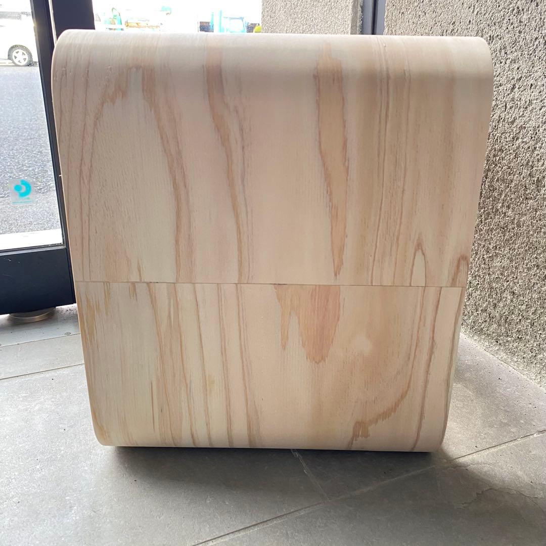 【補修あり】 R型シェルフ（角がない 合板 木製品 収納 インテリア 積み重ね）