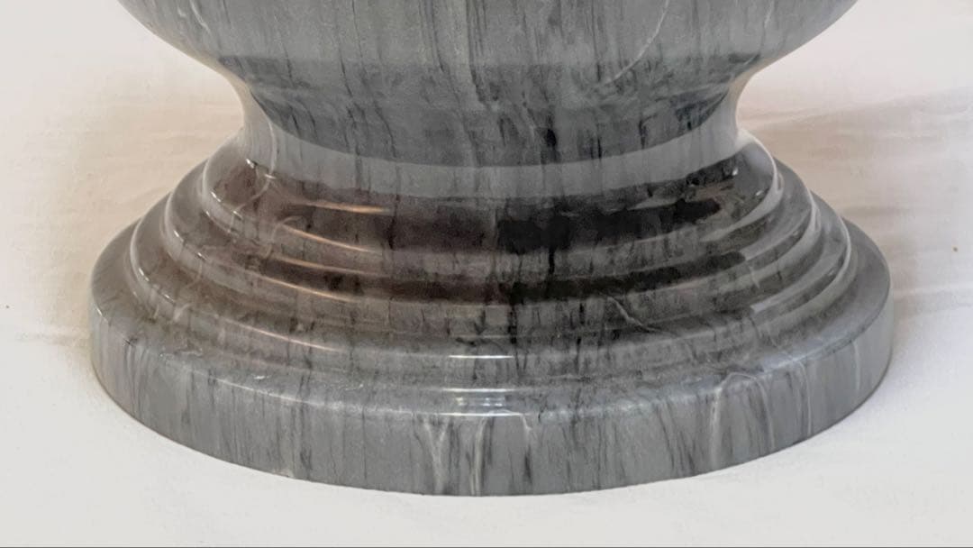 【台湾製】高級大理石花瓶 安定感抜群 未使用品 マーブル モノトーン