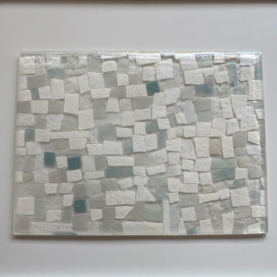 ガラス作家　八木麻子　ガラスプレート　モザイク