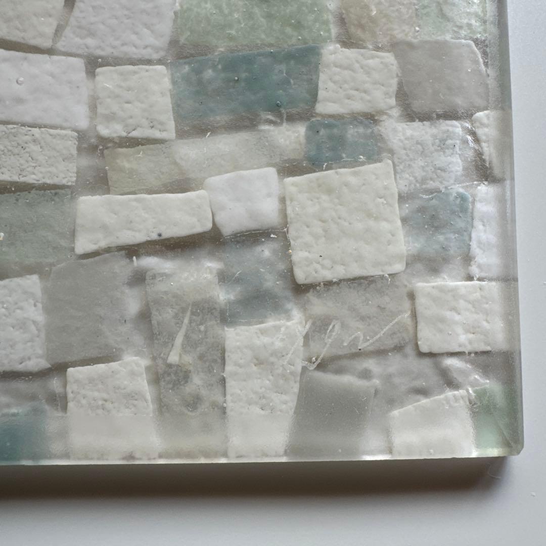 ガラス作家　八木麻子　ガラスプレート　モザイク