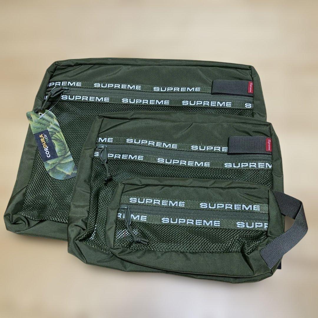 旅行かばん・小分けバッグ Supreme 2022 Organizer Pouch Set OLIVE