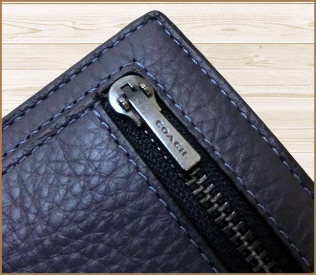 新品コーチCOACH日本限定スナップカードウォレット2つ折り財布ネイビー