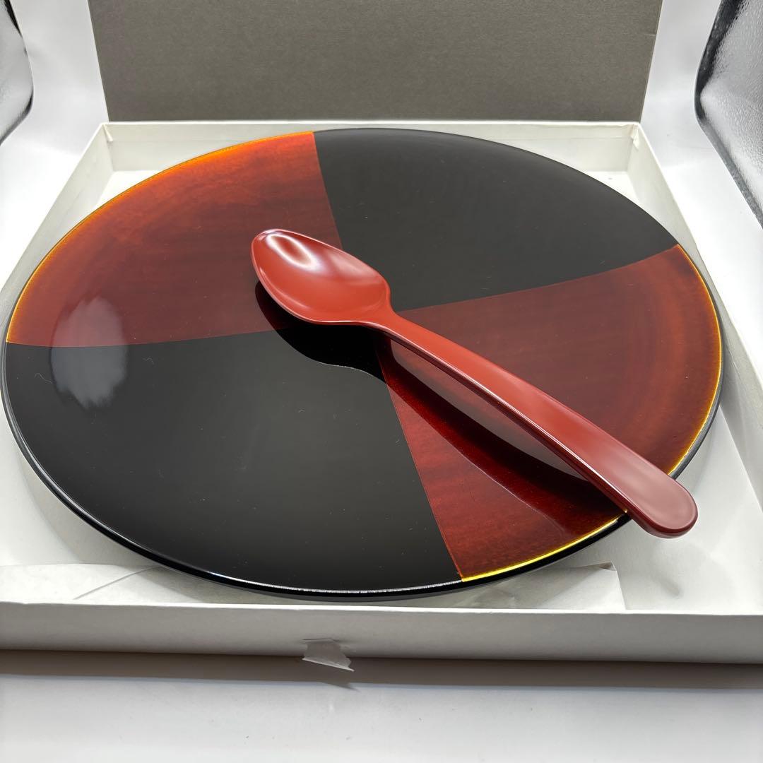 宮内庁御用達　漆器 山田平安堂　大皿&スプーン