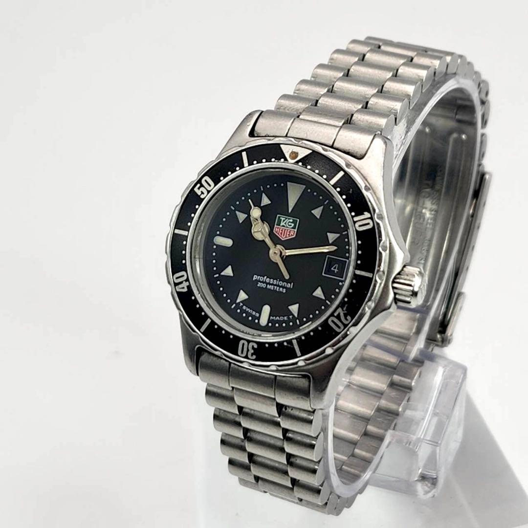 タグホイヤー　プロフェッショナル　973.008 ブラック　シルバー　クォーツ