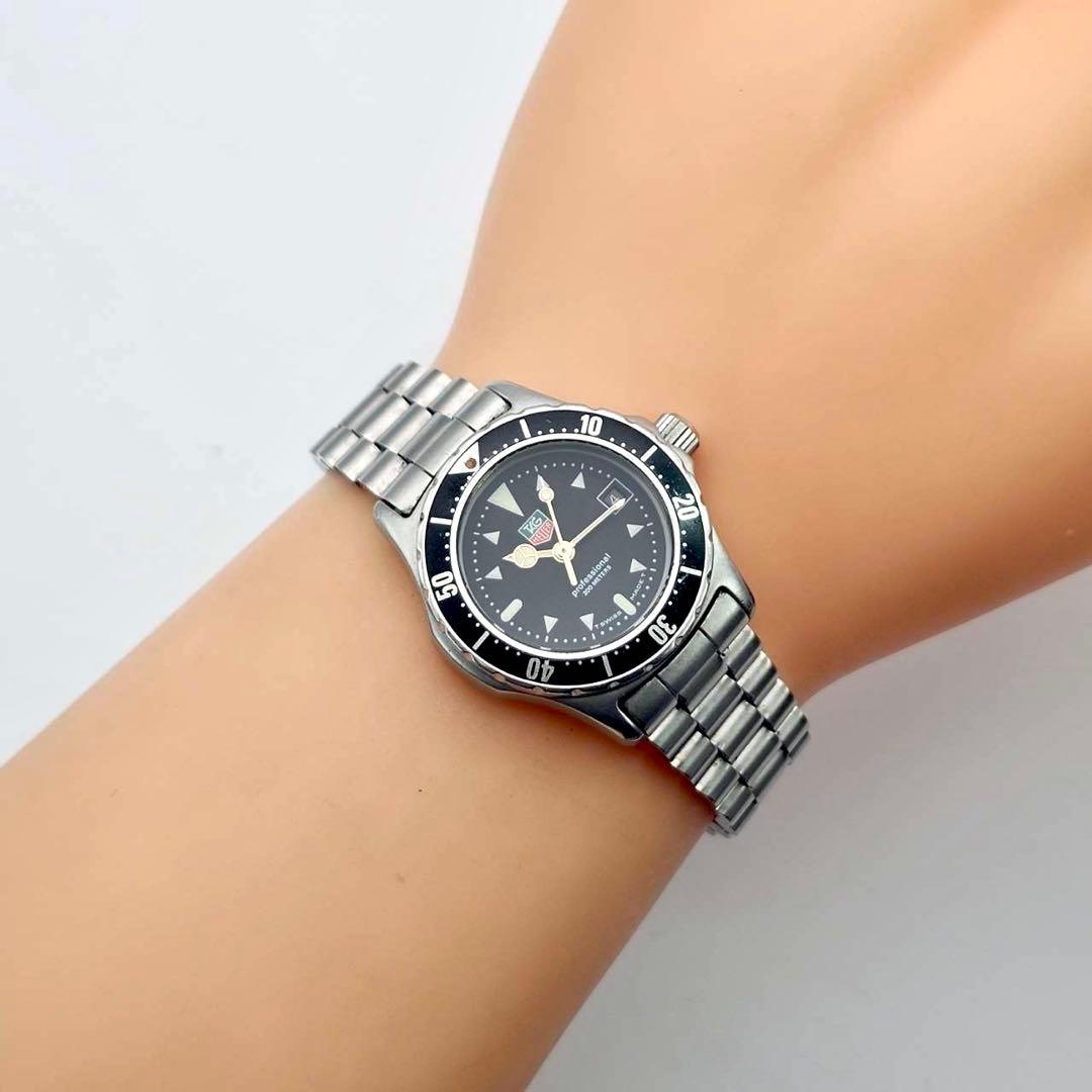 タグホイヤー　プロフェッショナル　973.008 ブラック　シルバー　クォーツ