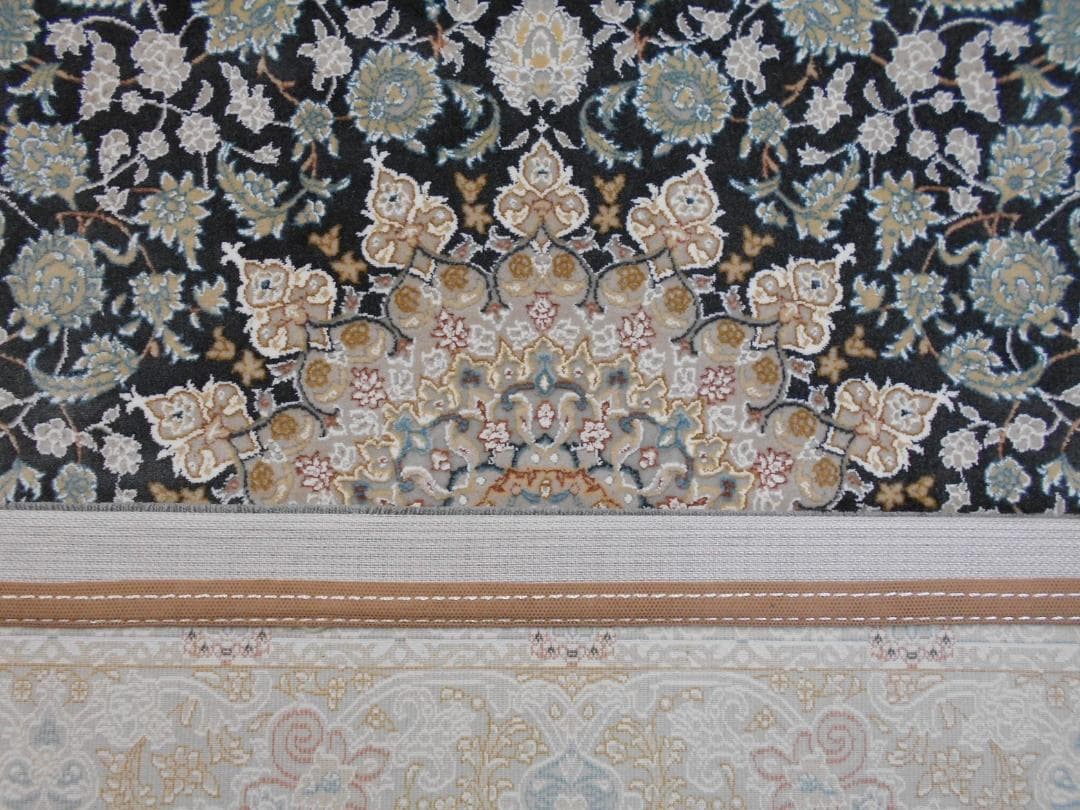 最後の一枚！144万ノット、立体柄！イラン産絨毯！150×225cm-51001