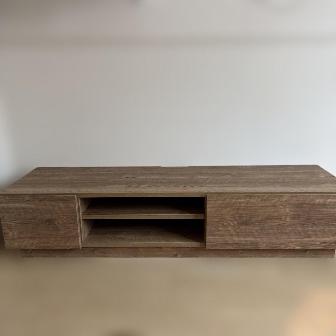 【最終値下げ】木目調シンプルテレビ台 引き出し付き　150cm