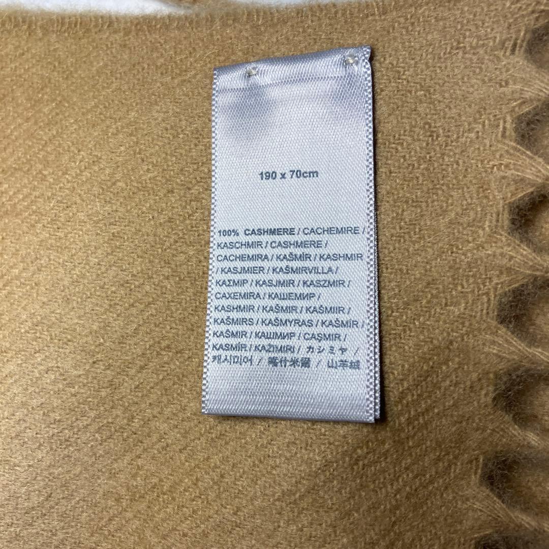 新品 ジョンストンズ カシミヤ100％ 大判ストール キャメル