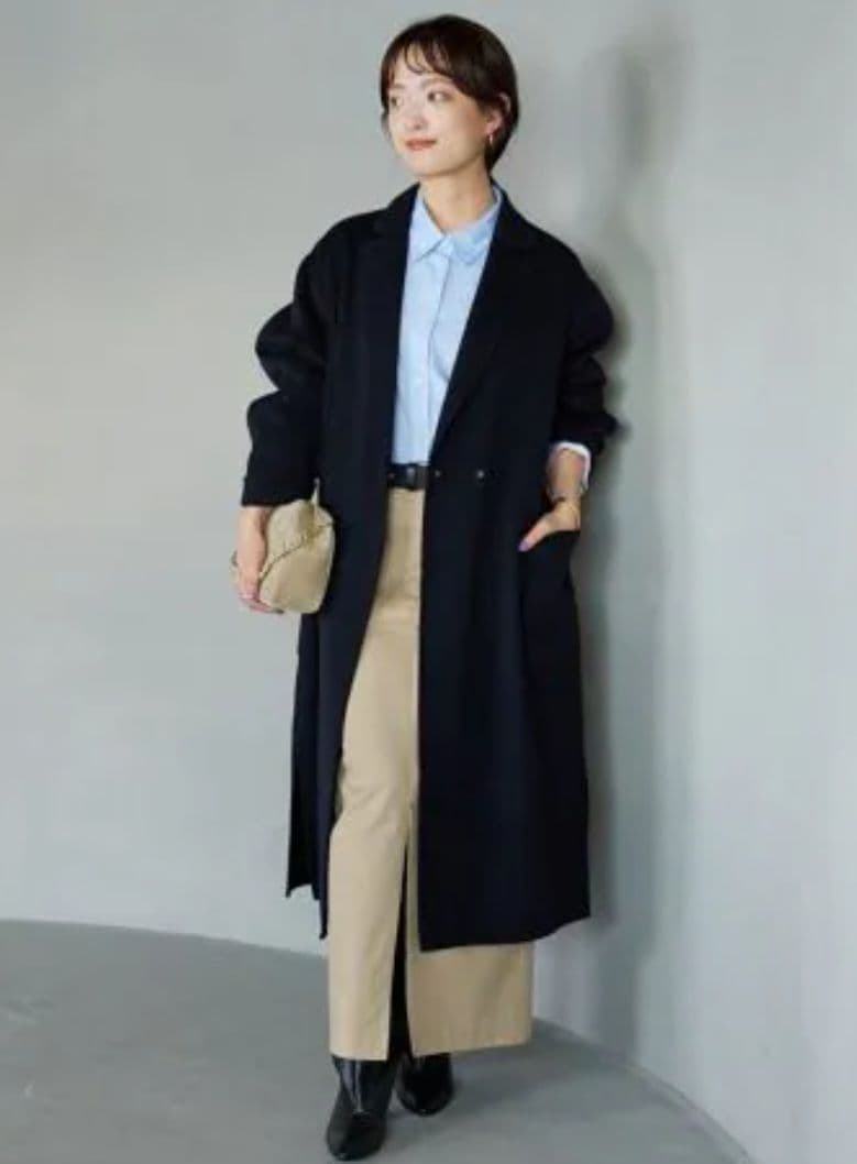 【人気】23年　スローブイエナ　ハミルトン　ダブルフェイスロングチェスターコート