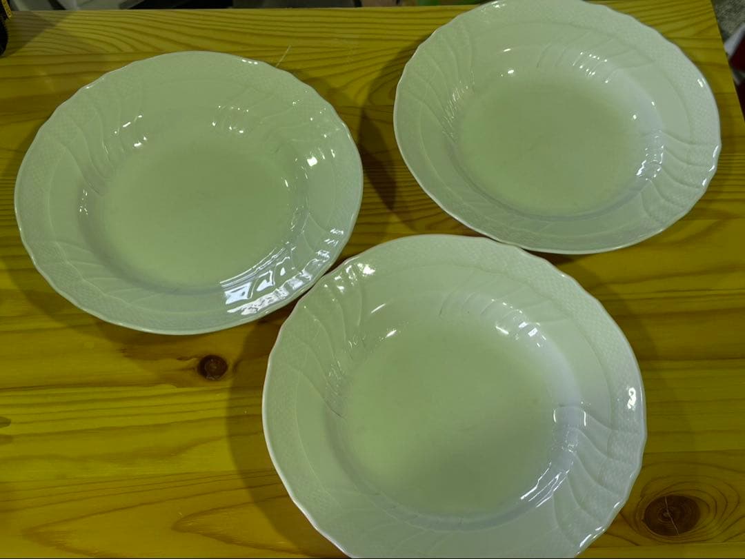 k540 ジノリ ボウル スーププレート　ベッキオホワイト23.5センチ 4枚