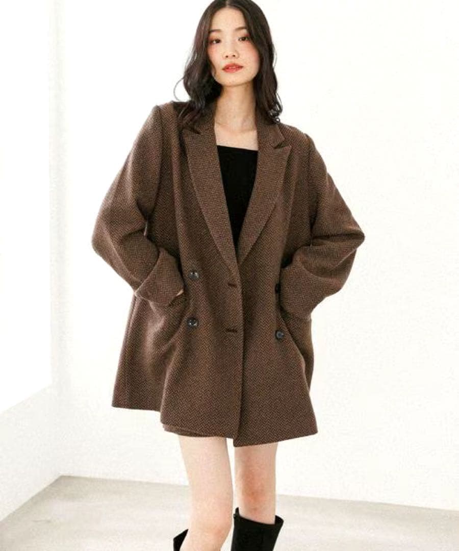 Heather Winter Big Jacket ブラウン