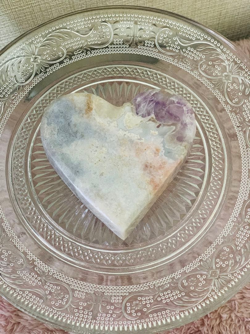 ⭐︎天然石⭐︎レア⭐︎ブラジル産⭐︎ピンクアメジスト⭐︎ハート⭐︎