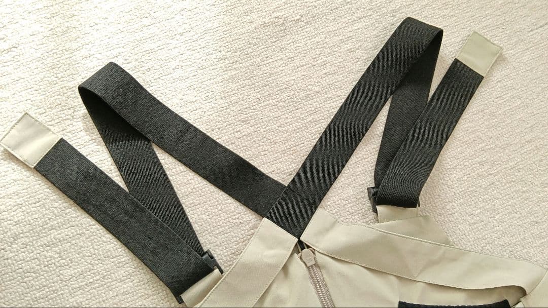 美品 unfudge アンファッジ PEEP BIB PANTS ベージュ