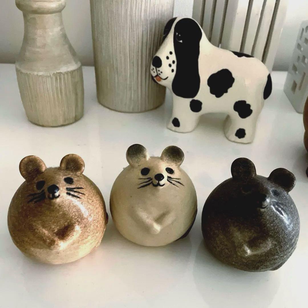 【新品同様】正規品 リサラーソン ３匹のネズミ せかほし IDEE