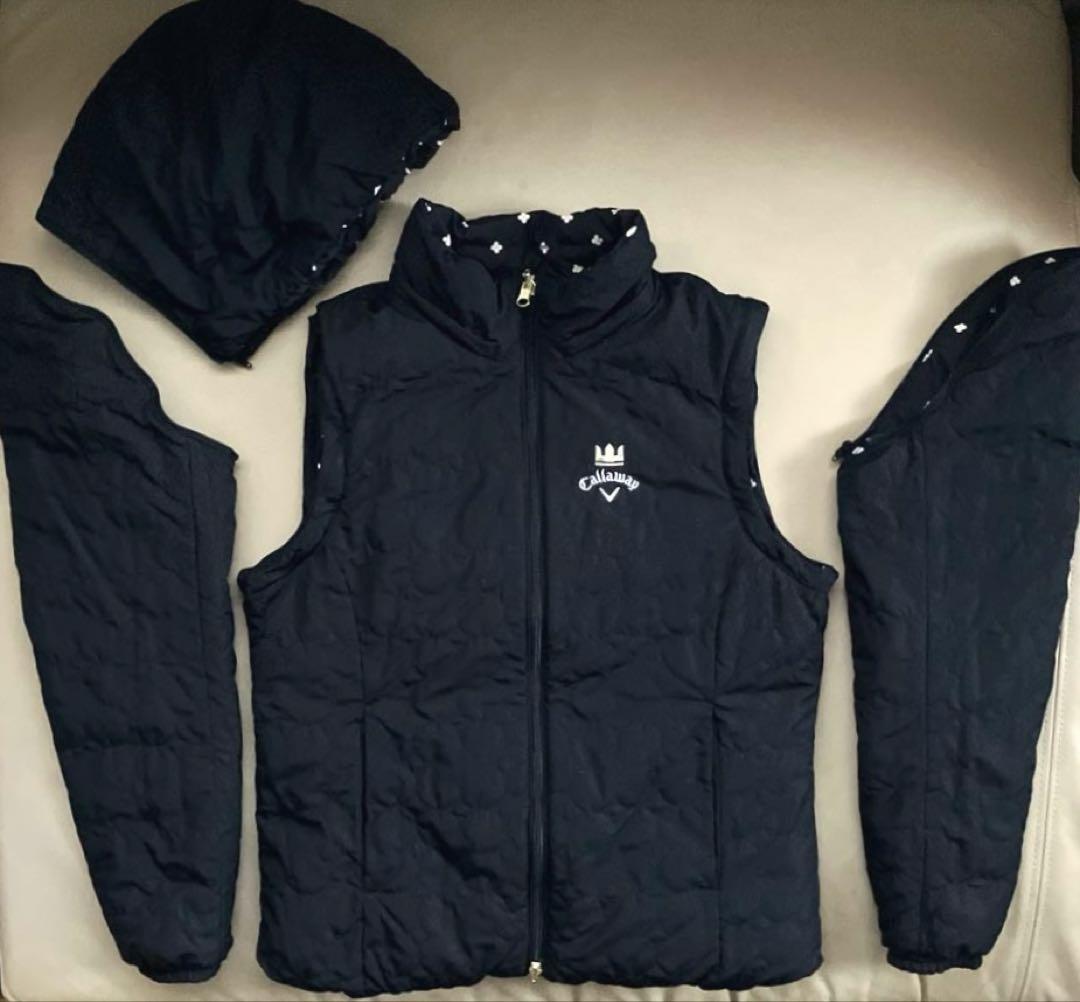 【美品】Callaway リバーシブル デタッチャブル ダウンブルゾン サイズL