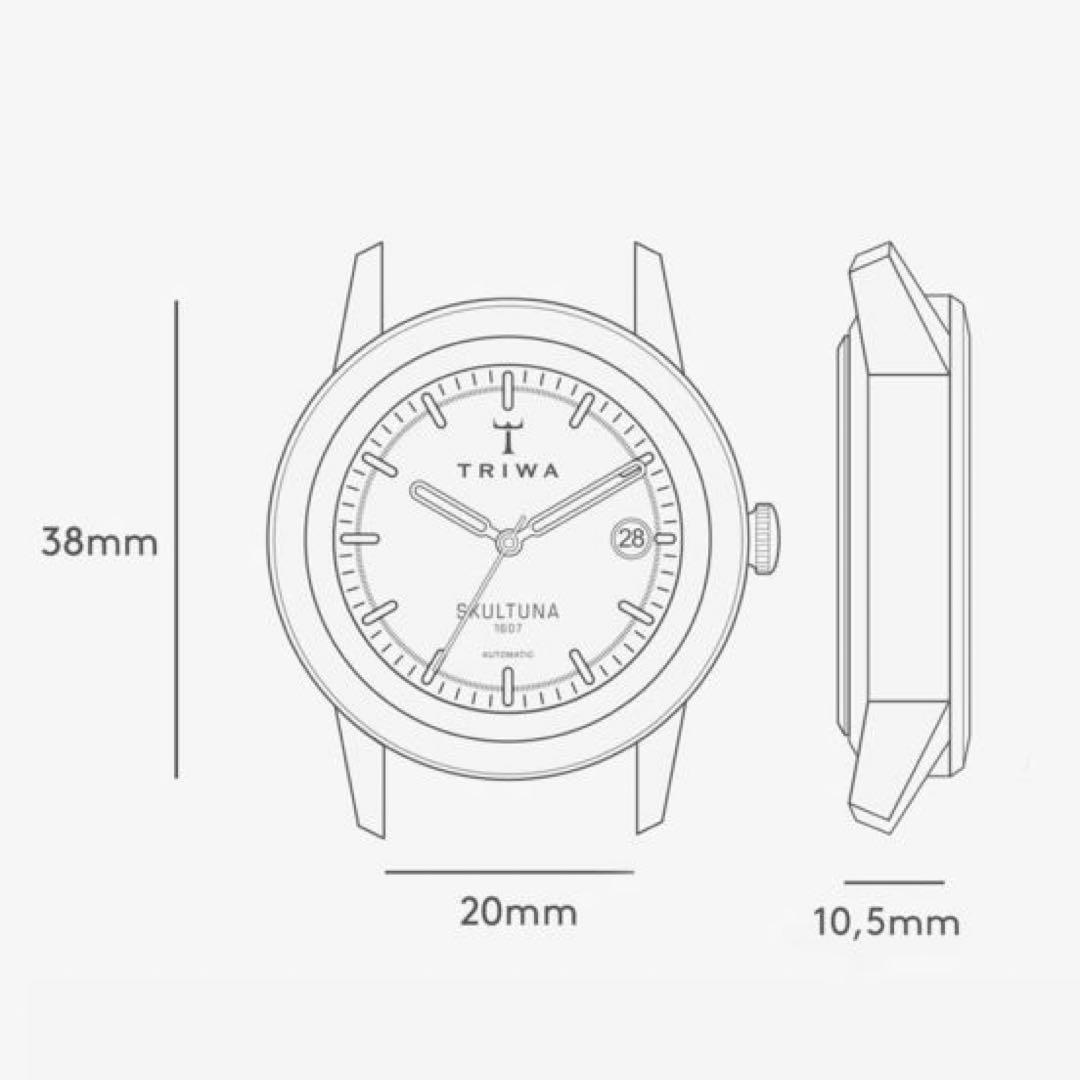 TRIWA SKULTUNA 自動巻き時計 ブラックダイアル
