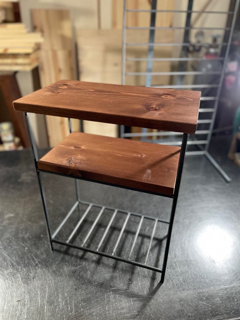 アイアンラック　コレクションラック　サイドテーブル　ハンドメイド　オーダーメイド