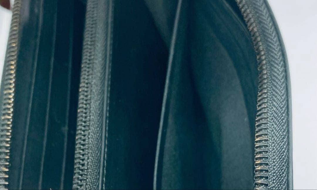 ★美品★メゾンマルジェラ 長財布 ブラックレザー L字ラウンドジップ　箱付