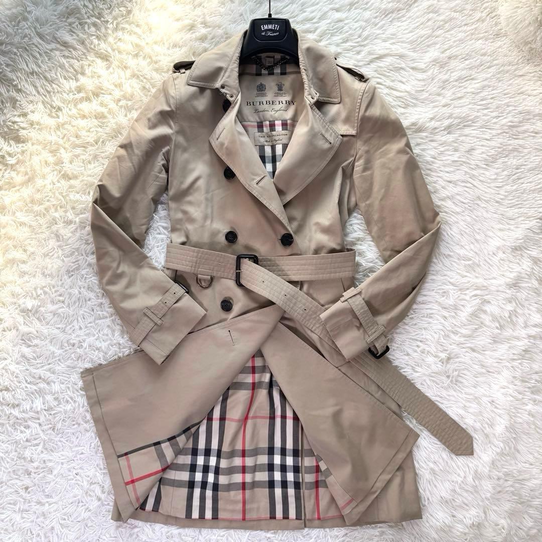 【美品】バーバリー　トレンチコート　ケンジントン　ノバチェック　ベルト