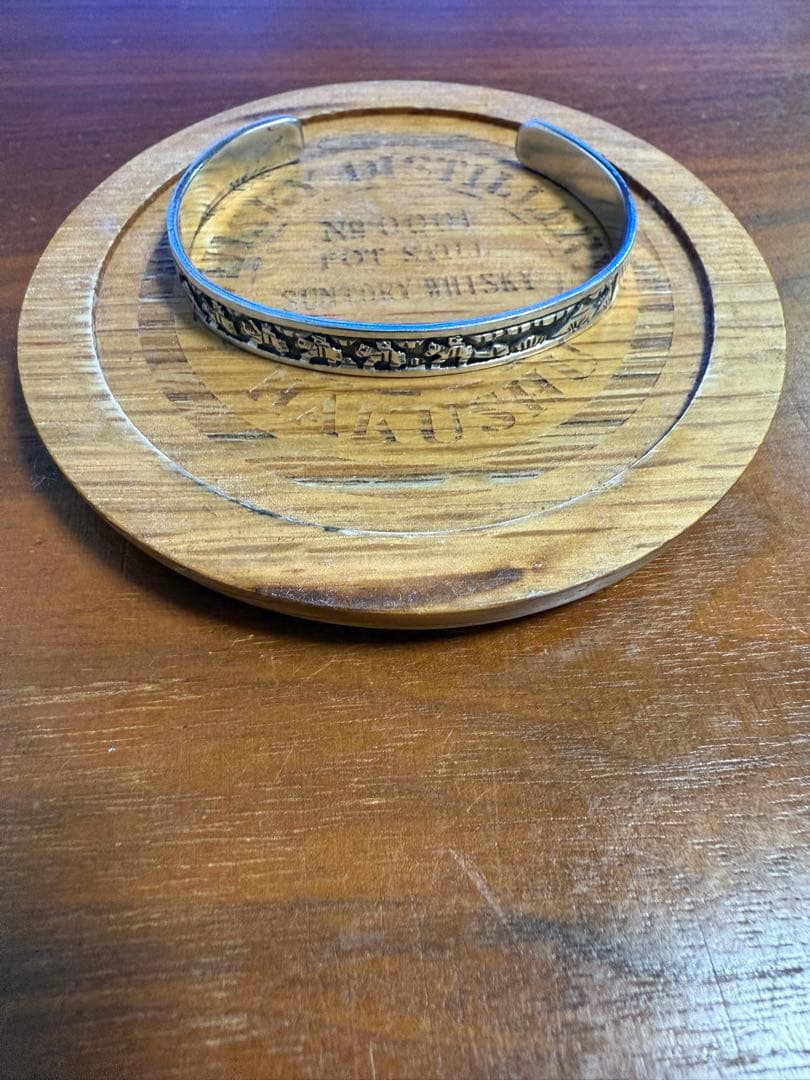 ナバホ族J.S作 シルバーバングル