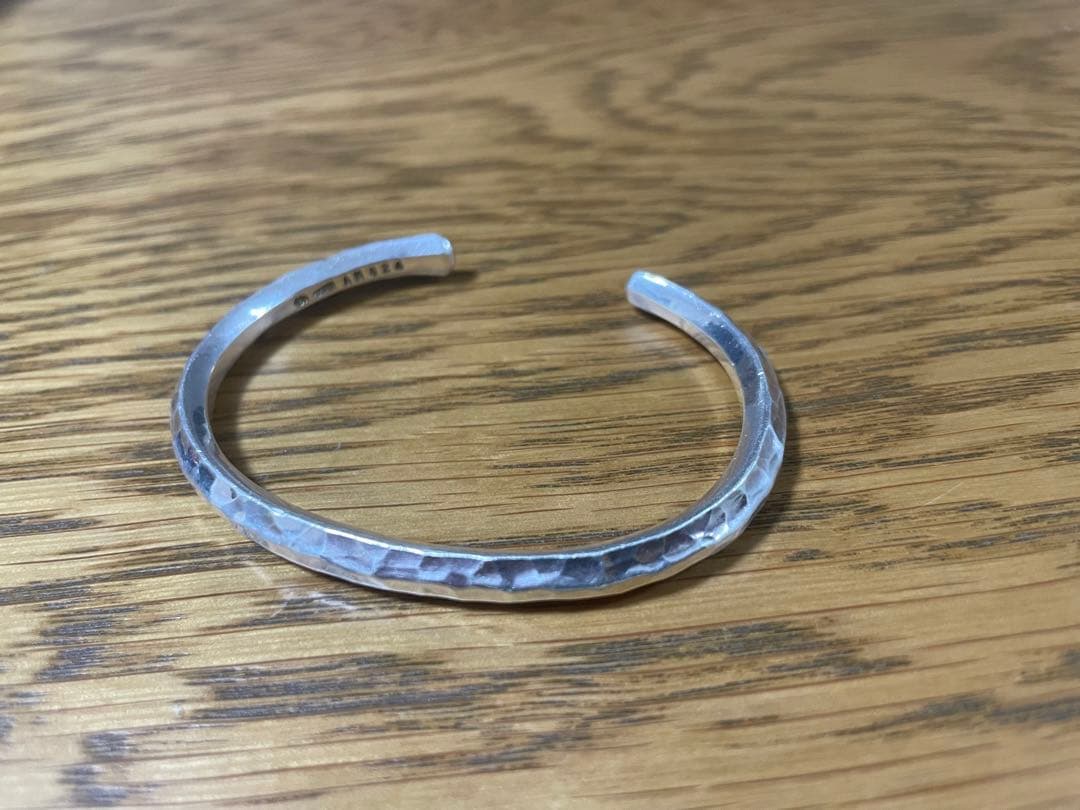 市松　シルバー6面バングル