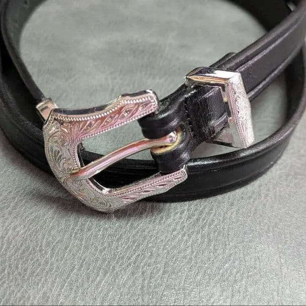 TORY LEATHER(トリーレザー)ウエスタンベルト 32 ブラック