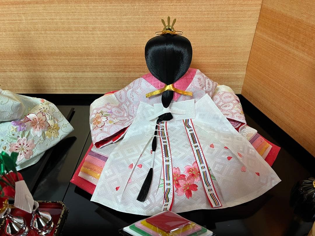 親王飾り　花刺繍　花凛　セット