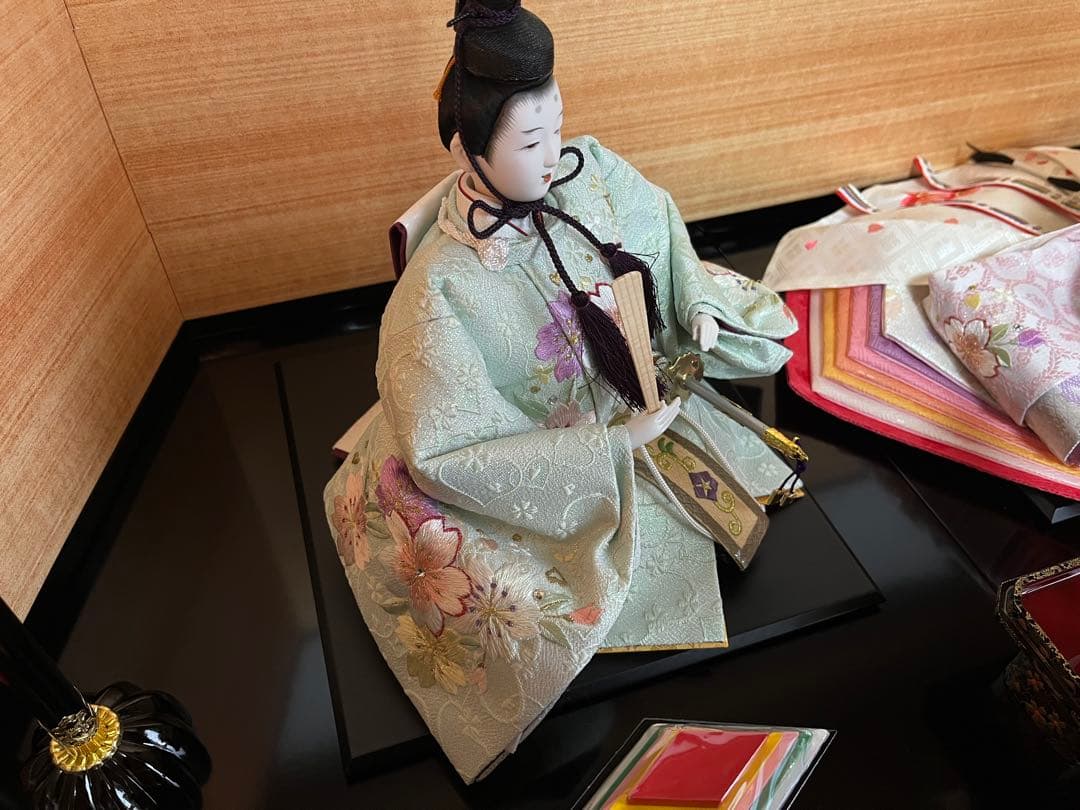 親王飾り　花刺繍　花凛　セット