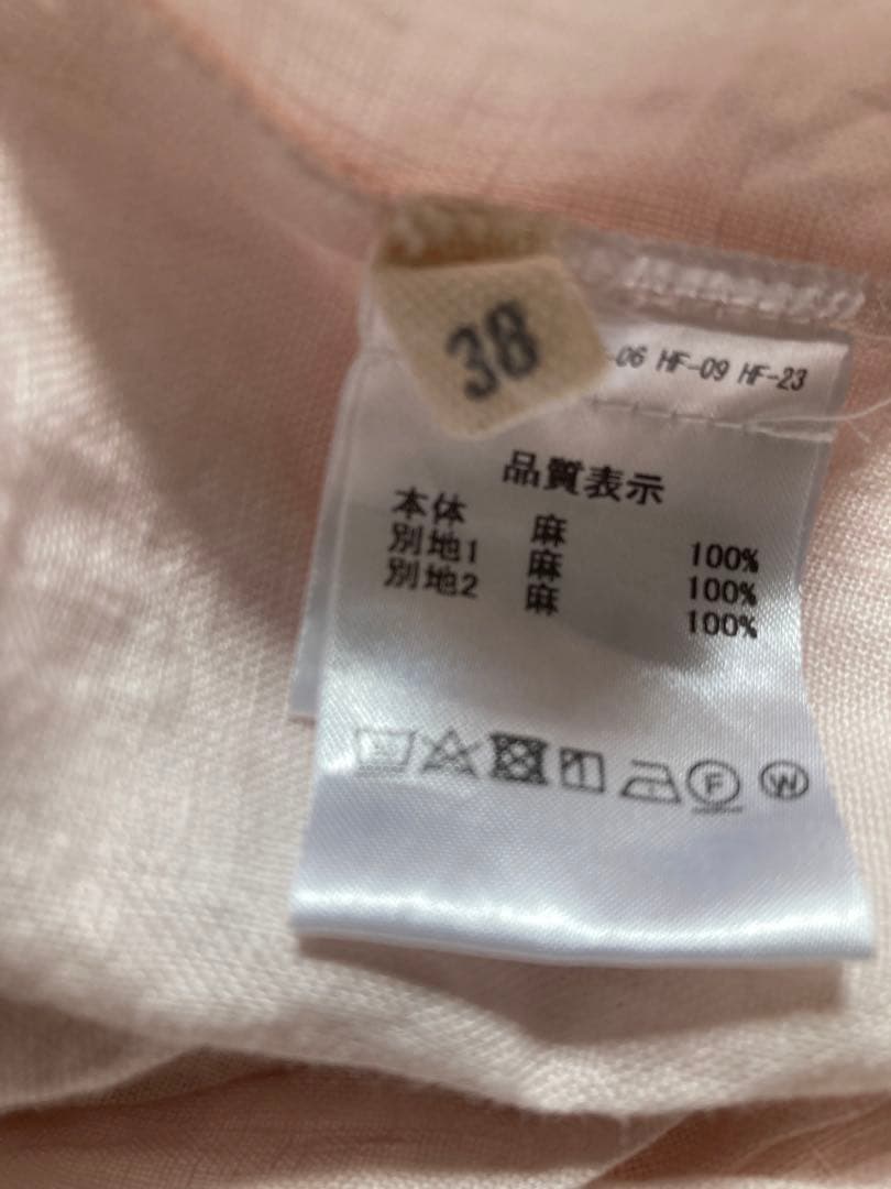 D-due デデュエ　スケッチコレクション　ピンク　リネン　ブラウス