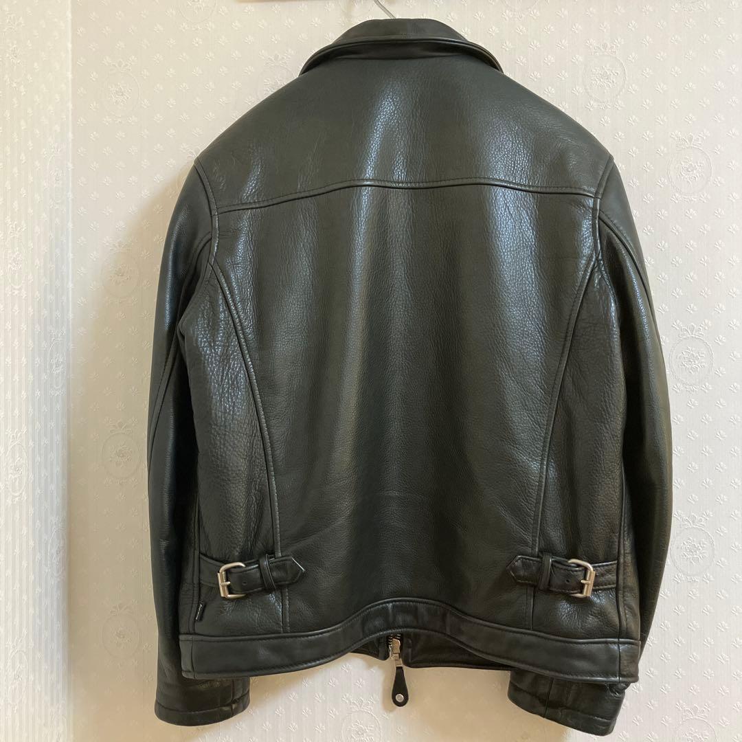 Schott /Supreme ブラック レザー シングルライダース M