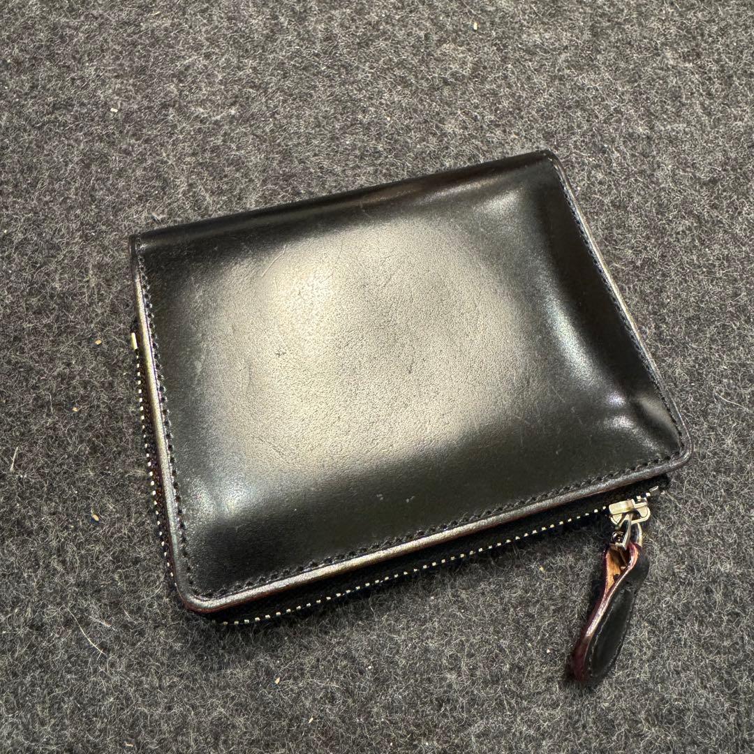 GANZO CORDOVAN R.C. Lファスナー二つ折り財布
