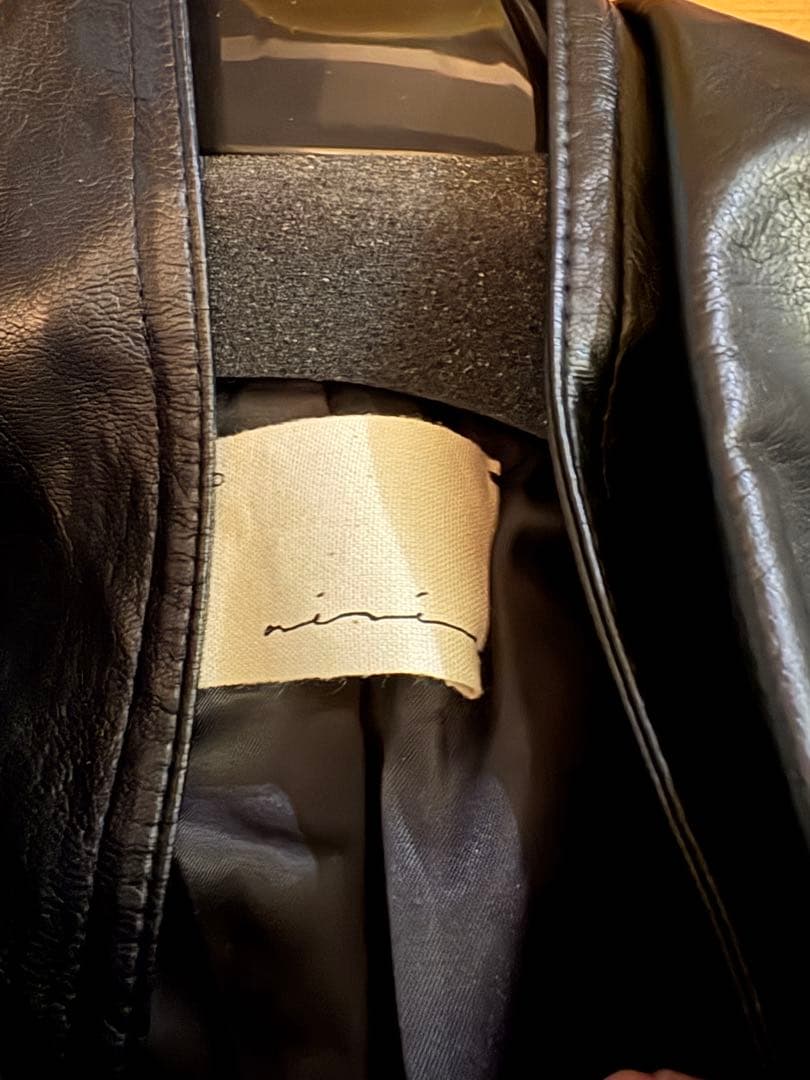 aere エコレザー ハーフコート ブラック 試着のみ FREE SIZE