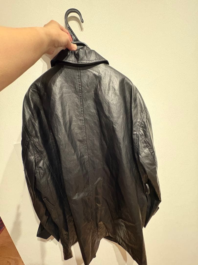 aere エコレザー ハーフコート ブラック 試着のみ FREE SIZE