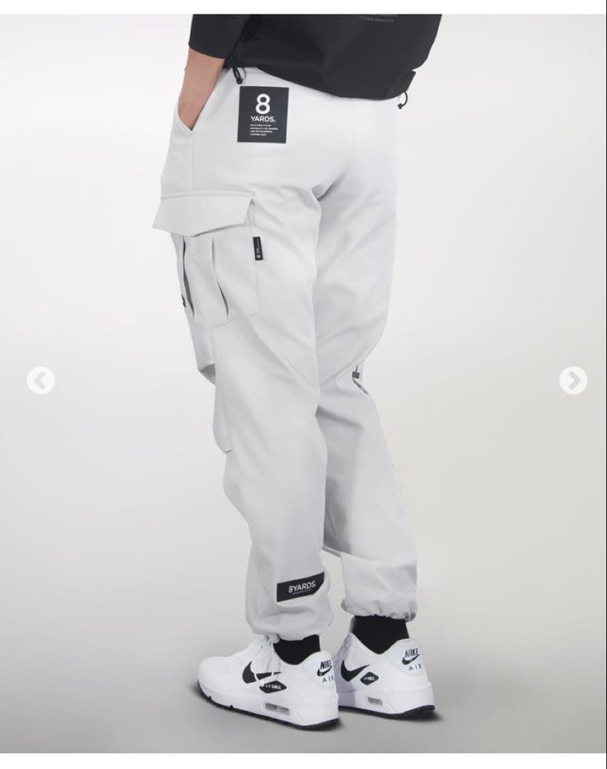 【未使用】8YARDS パラシュートカーゴパンツ ホワイトスモーク秋冬仕様